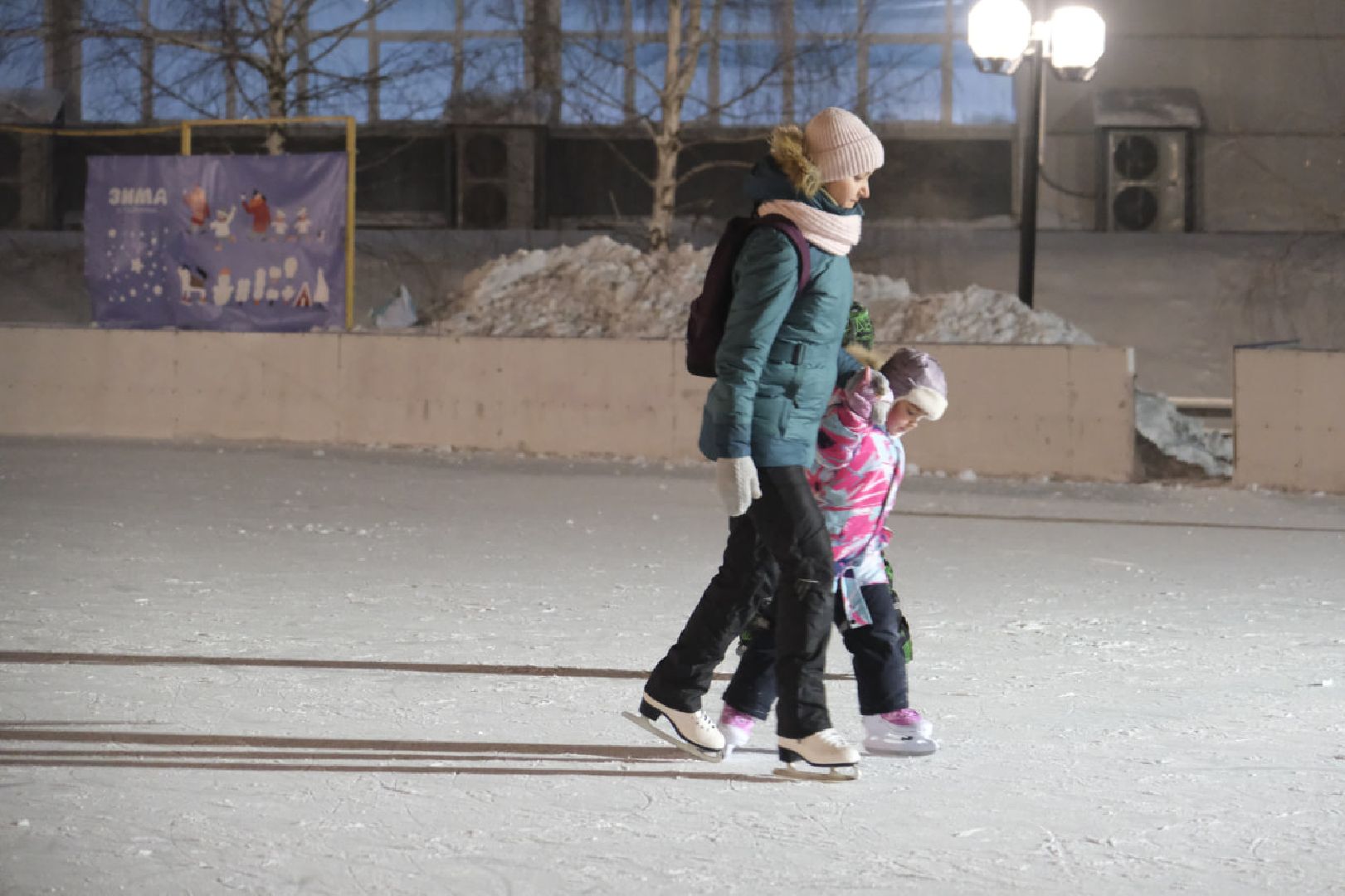 пущино, спорт, каток, дети, коньки, подмосковье, развлечения, зима,