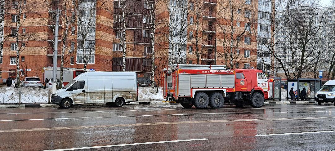 Подольск, пожар, Ленинградская, пожарные