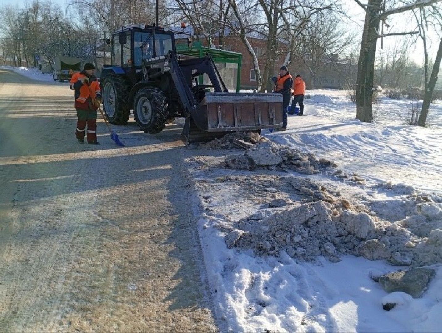воскресенск, уборка снега, жкх, метель, зима,