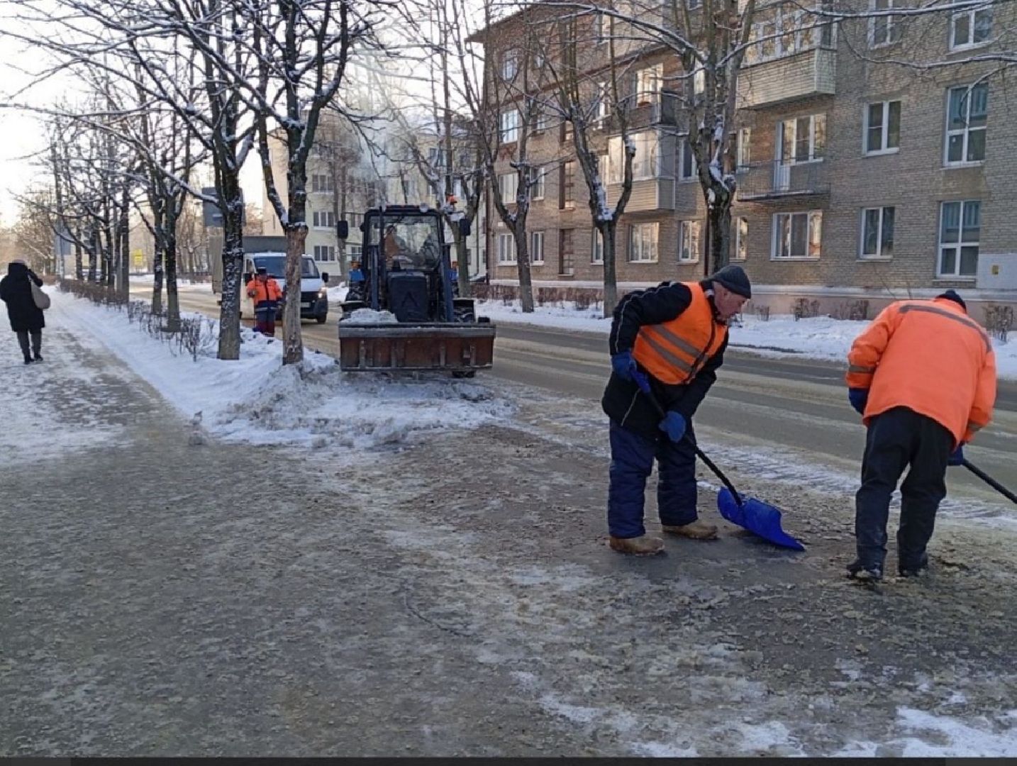 воскресенск, уборка снега, жкх, метель, зима,