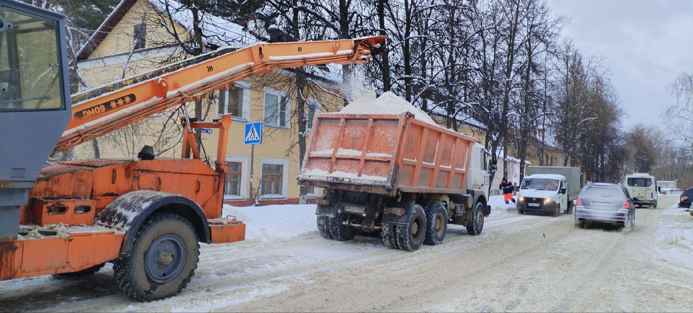 воскресенск, уборка снега, жкх, метель, зима,