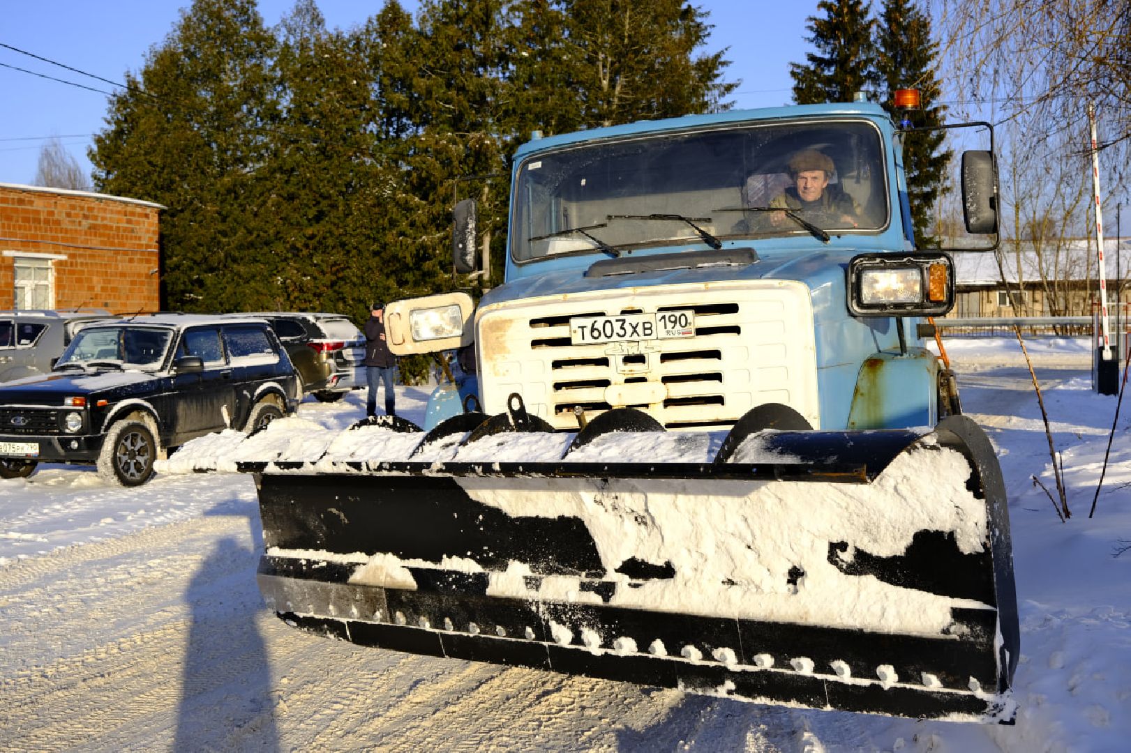 пущино, благоустройство, снег, уборка дворов, метель,