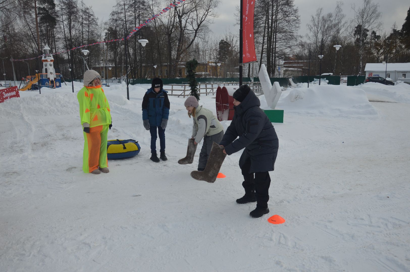 шатура, парк, городской округ люди, парки подмосковья, валенки, народная забава,