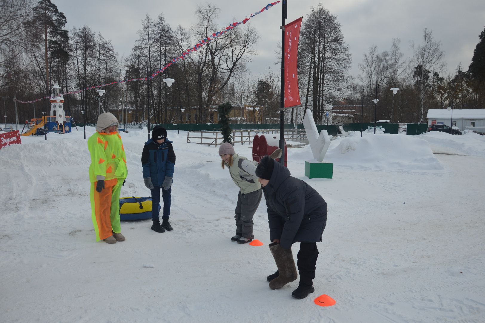 шатура, парк, городской округ люди, парки подмосковья, валенки, народная забава,