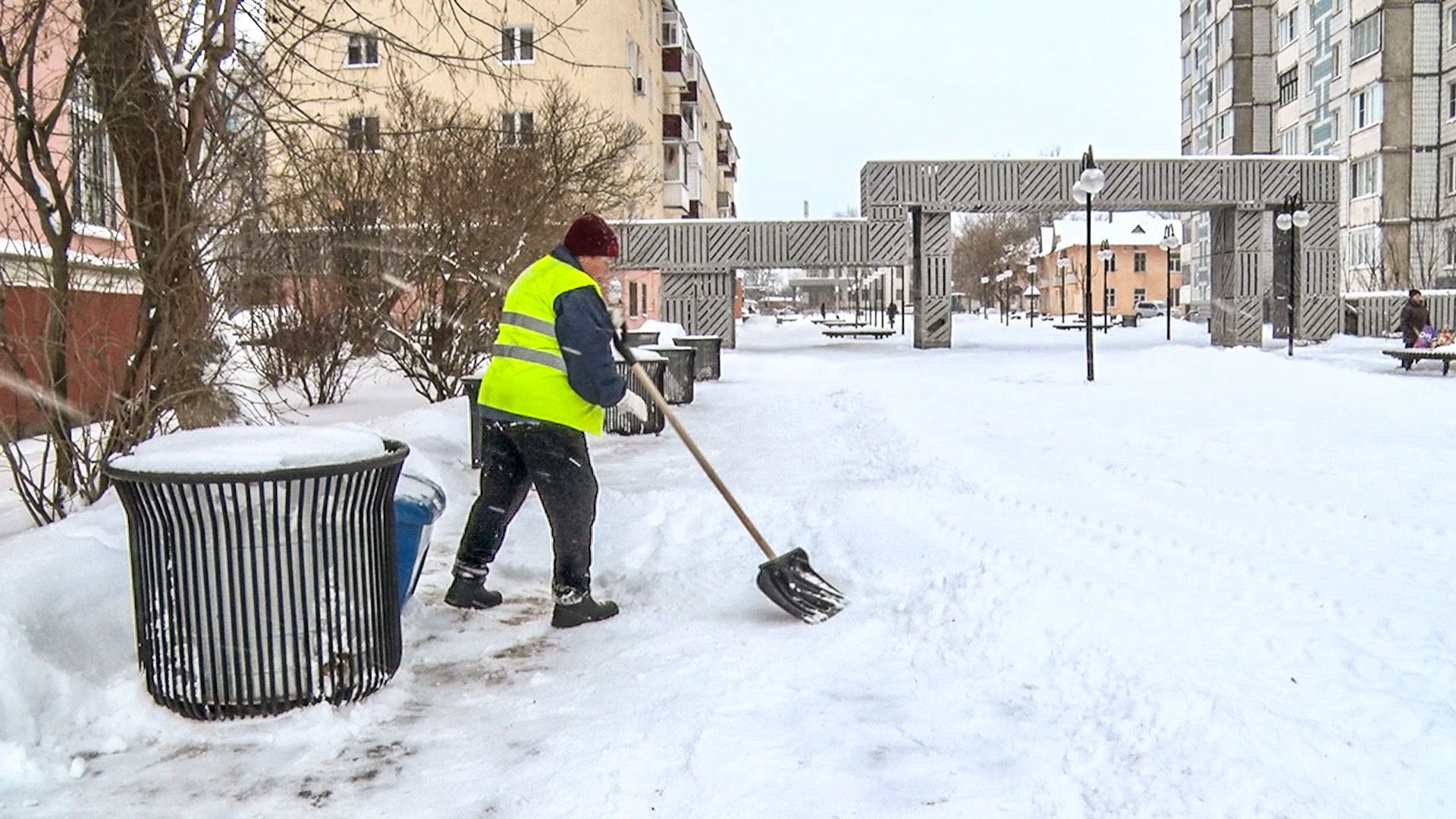 Клин, общество, ЖКХ, дворники, зима, снегопад,