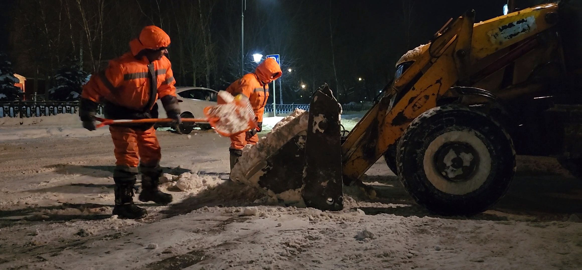 Коломна, уборка снега, снегопад,