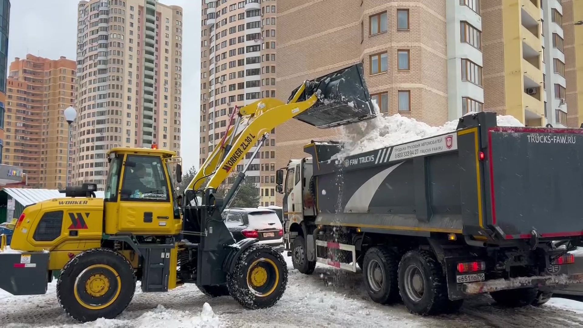 Реутов, снегопад, очистка дорог, борьба со снегом, циклон, ветер, вьюга, заметает,
