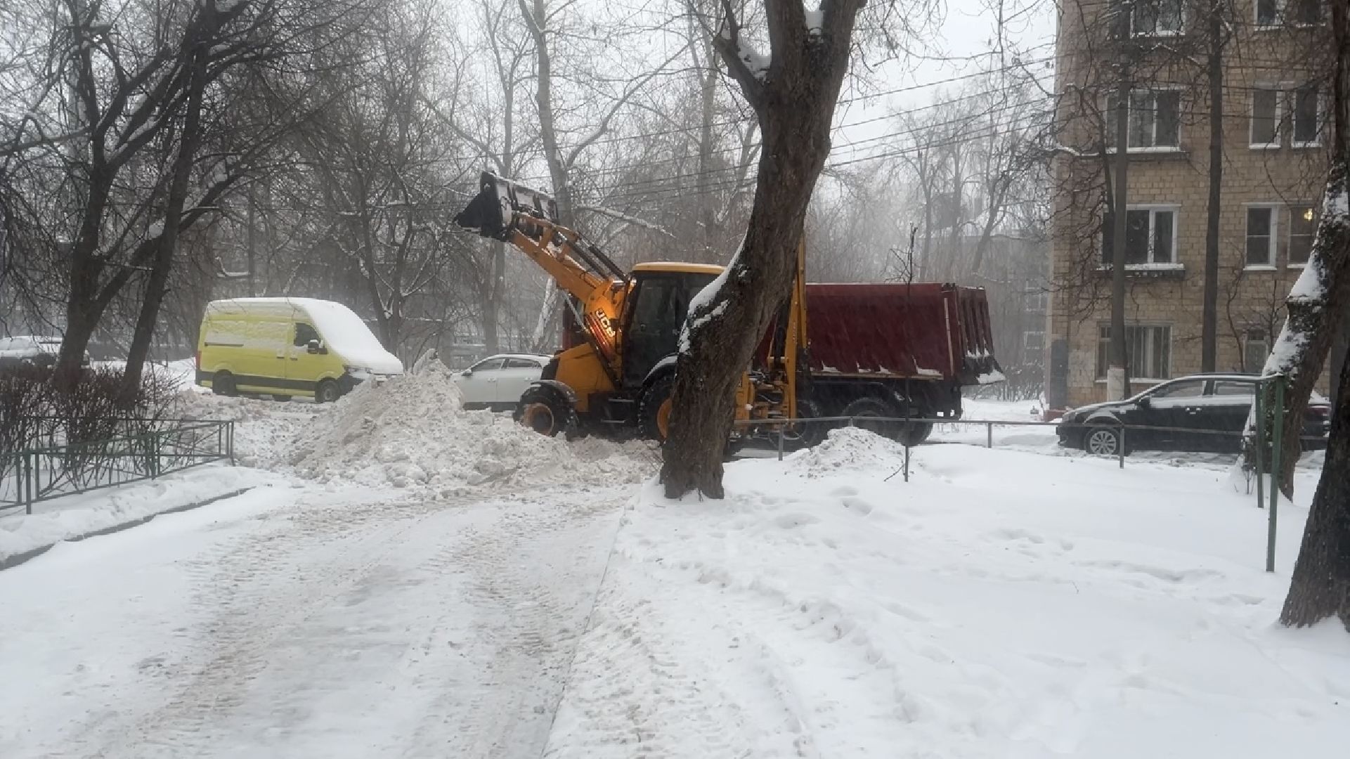 химки, снегопад, уборка снега,