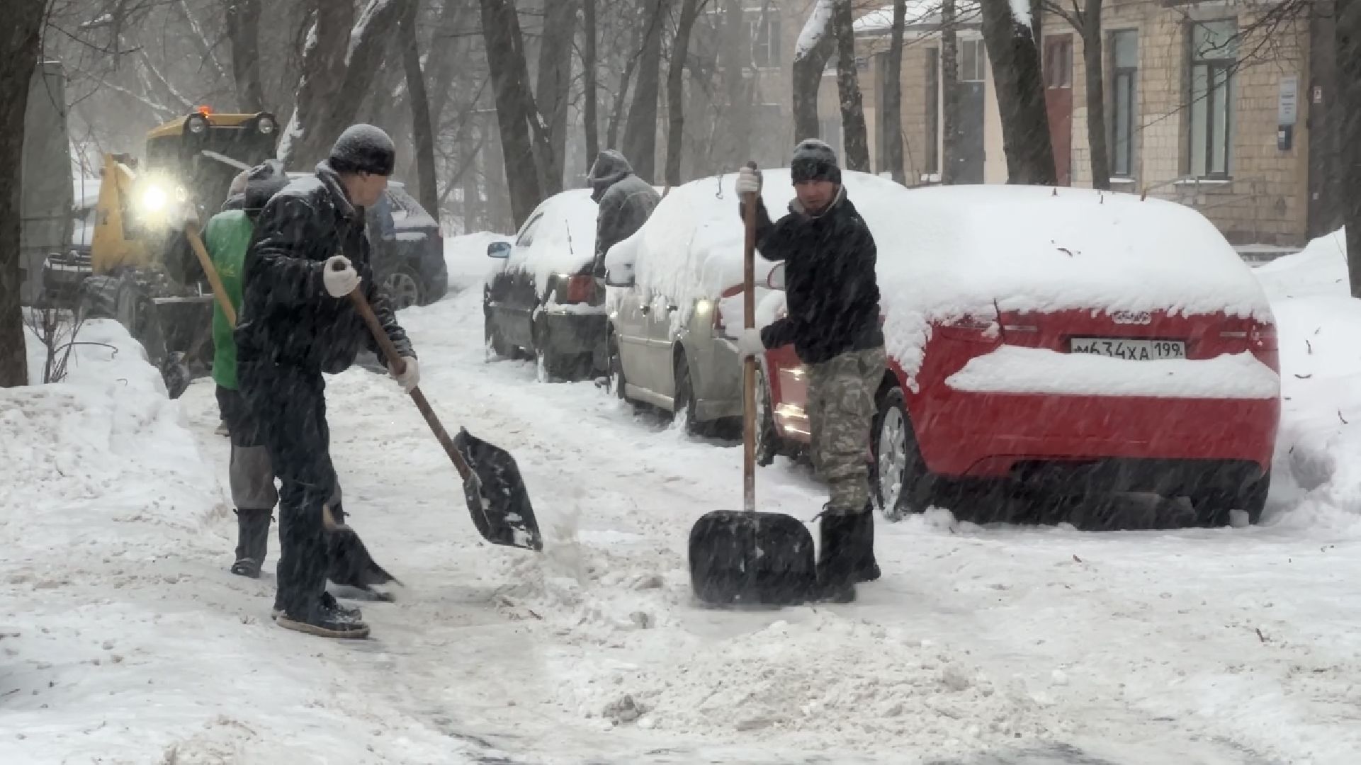 химки, снегопад, уборка снега,
