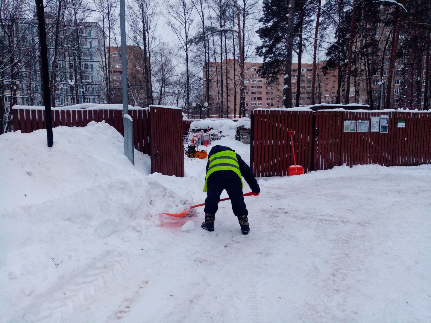 снегопад, непогода, уборка снега, жкх подмосковья,