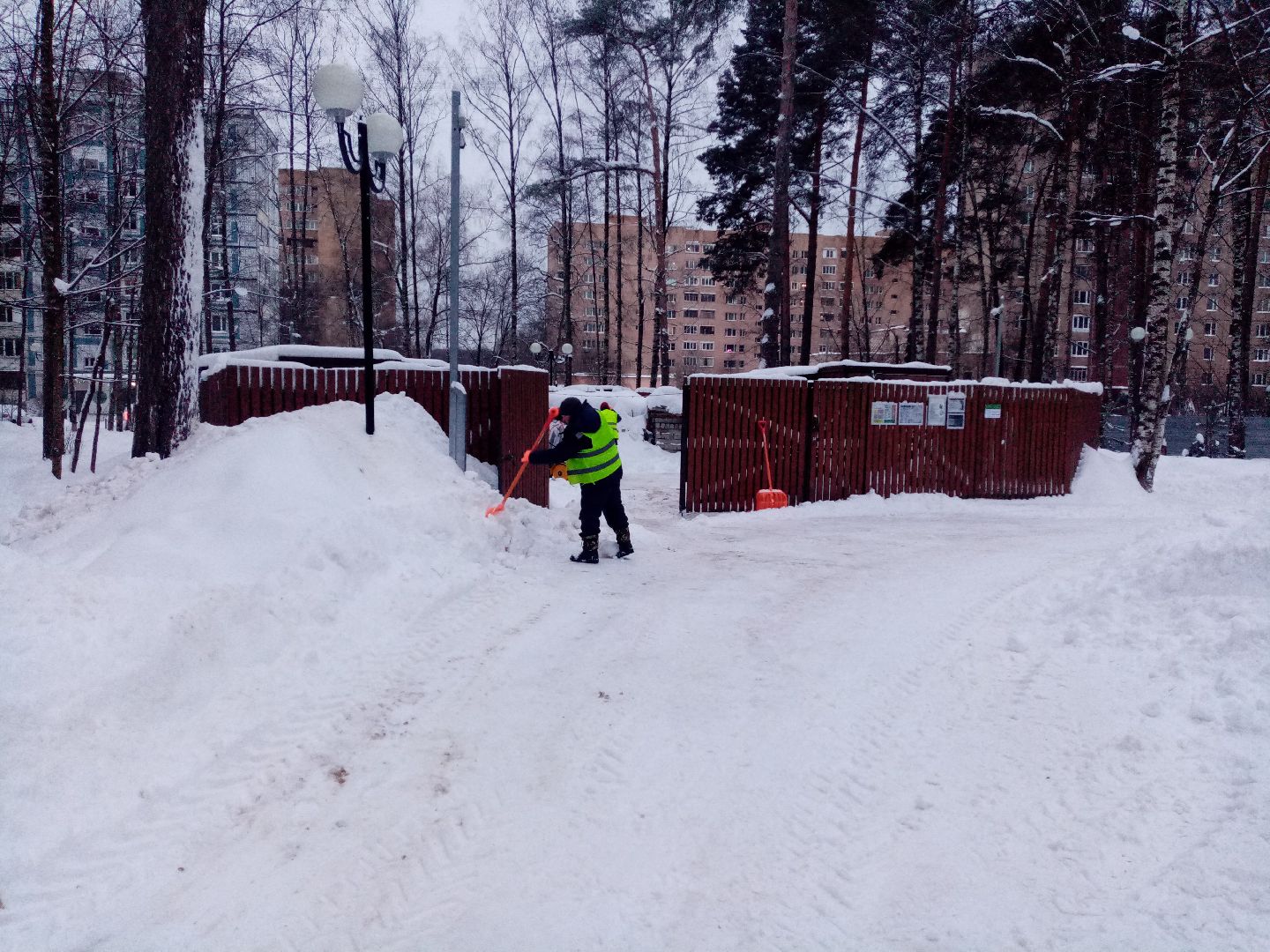 снегопад, непогода, уборка снега, жкх подмосковья,