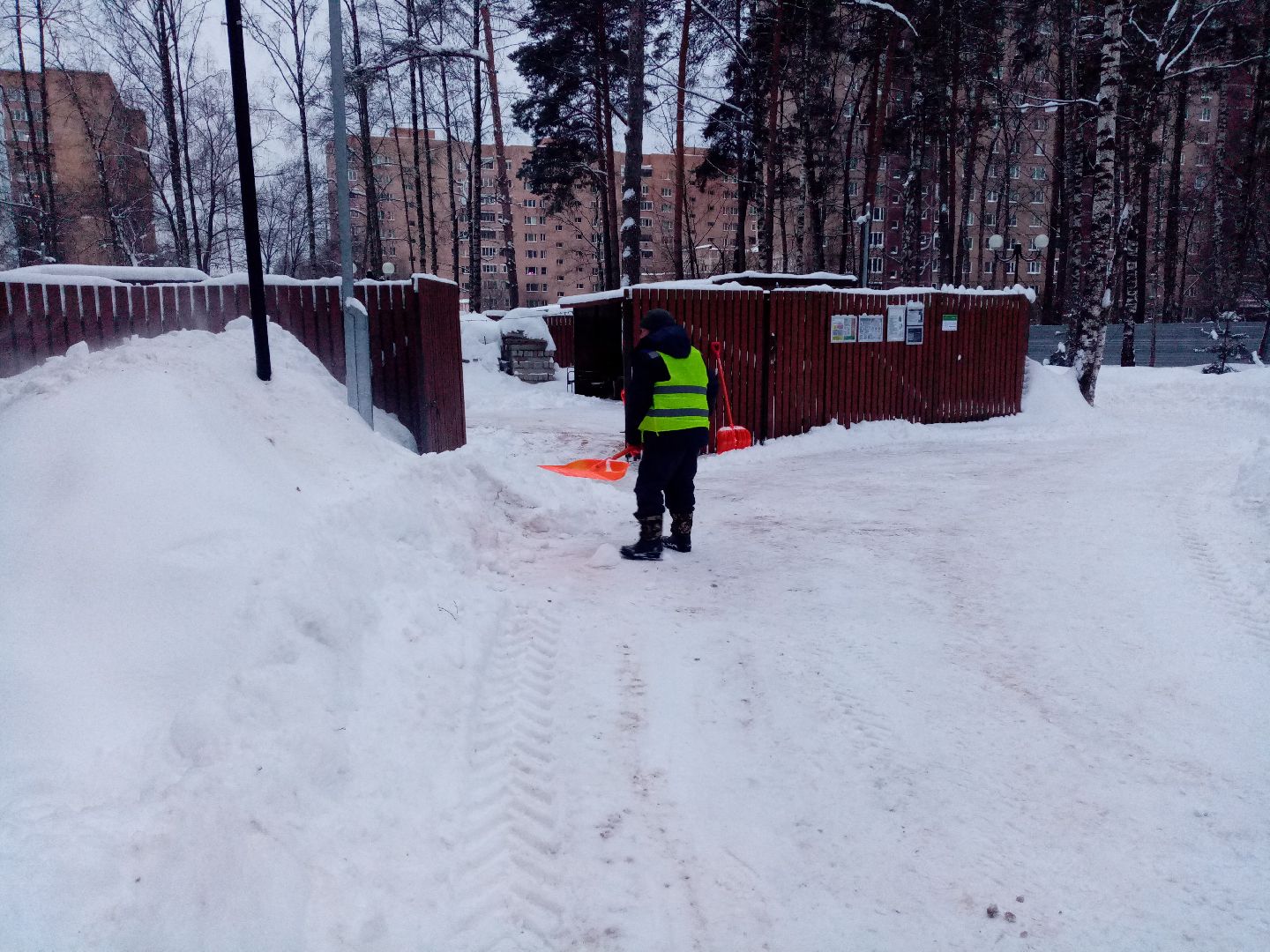 снегопад, непогода, уборка снега, жкх подмосковья,