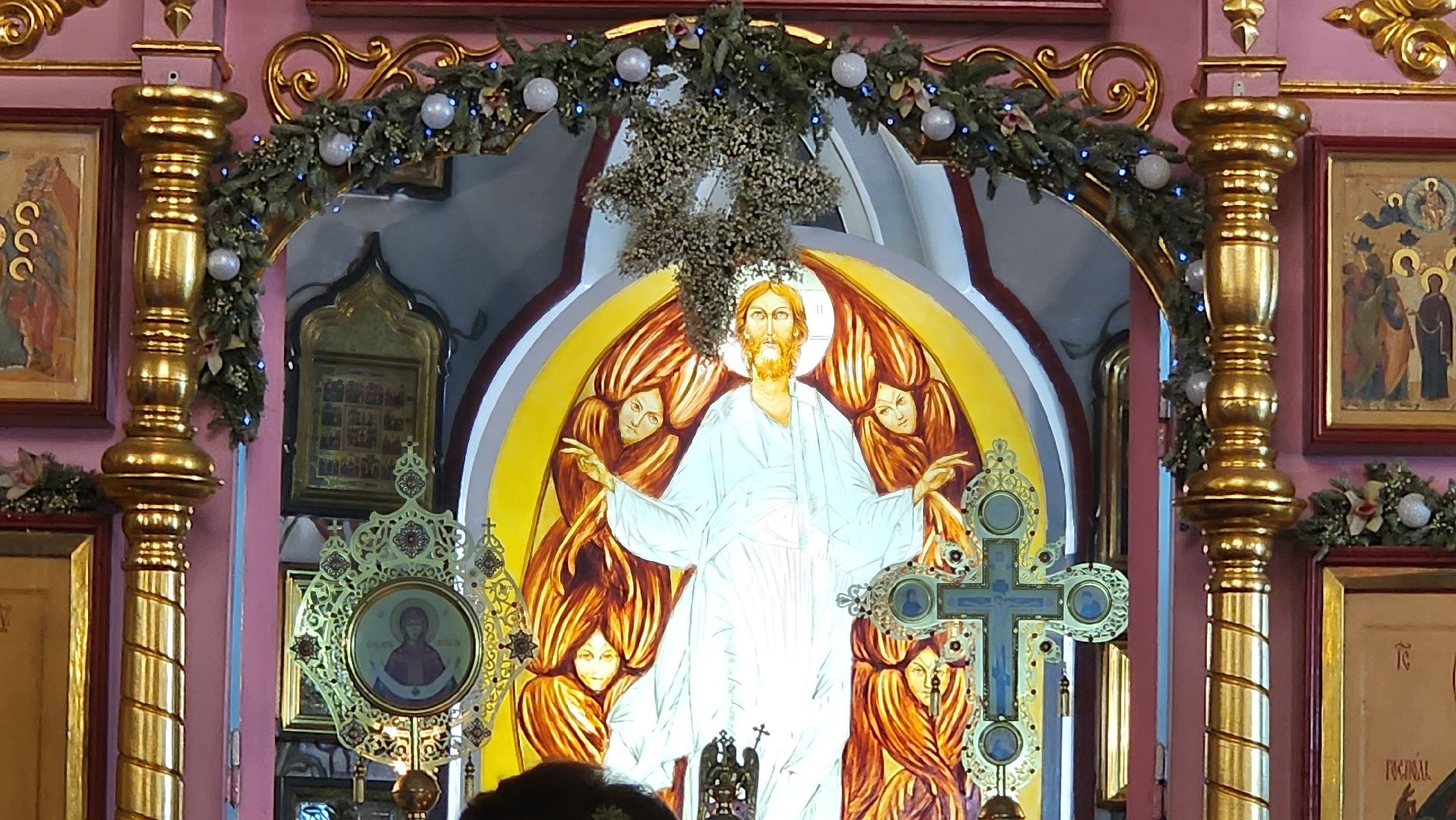 Подмосковье, Городской округ Пушкинский, Ивантеевка, Смоленской храм, крещение господне, служба,