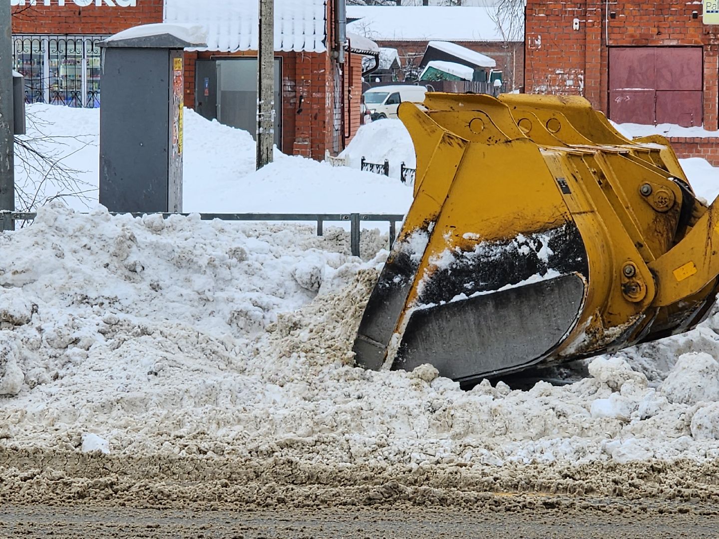 уборка снега, орехово зуево,