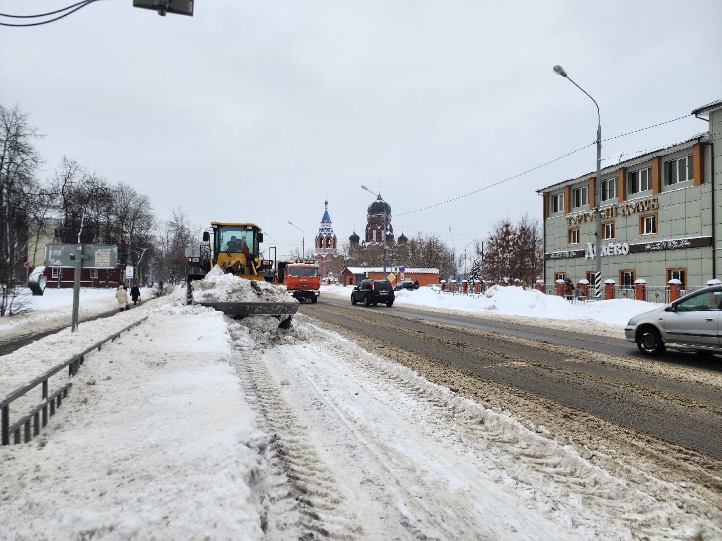 уборка снега, орехово зуево,