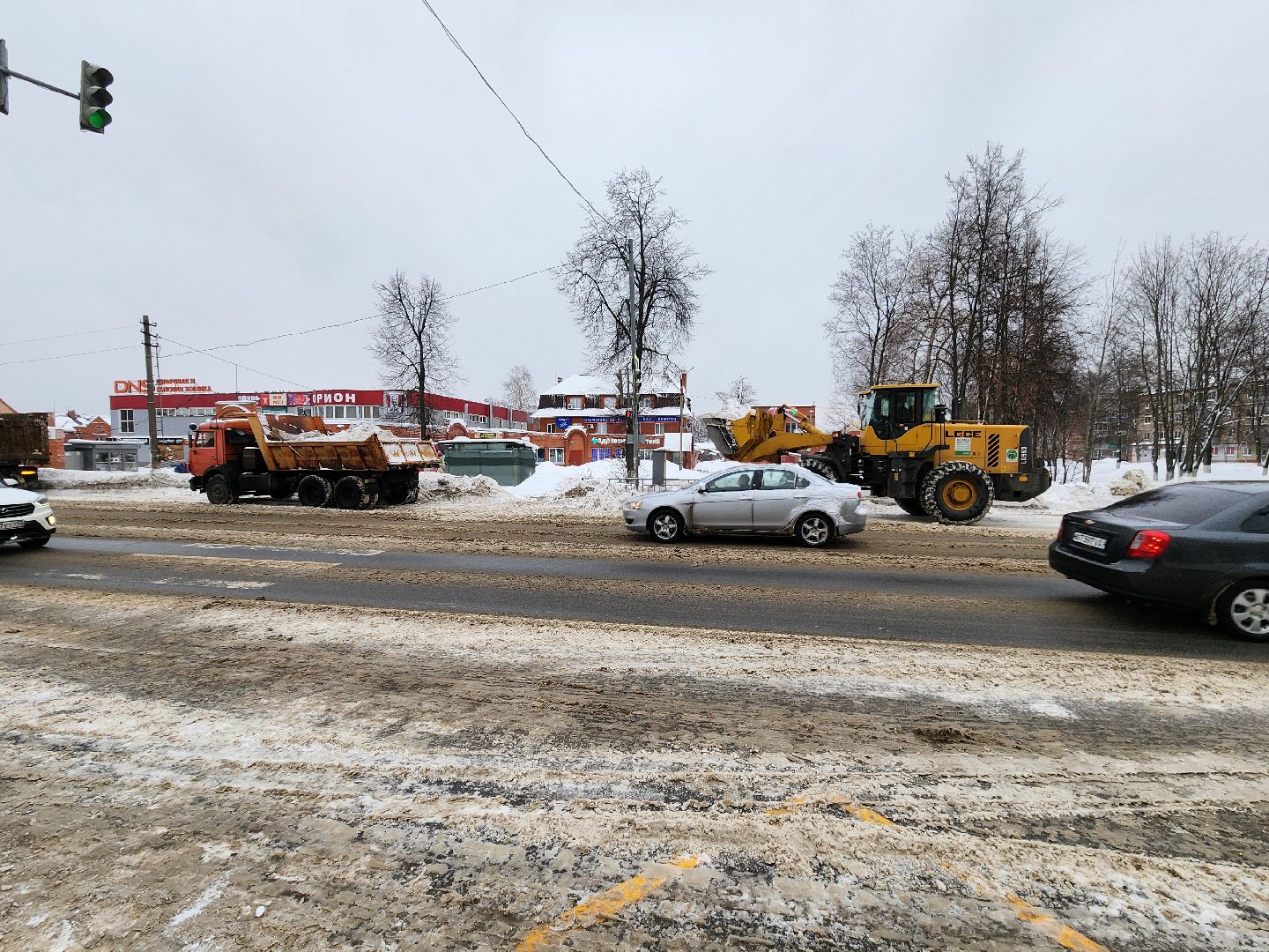 уборка снега, орехово зуево,