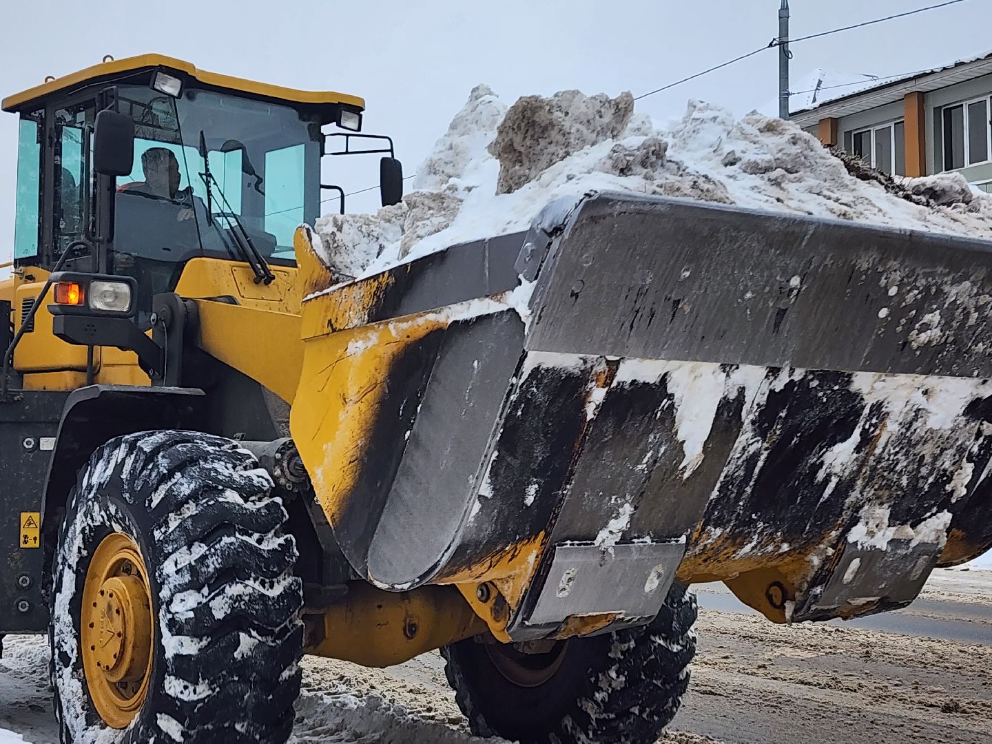 уборка снега, орехово зуево,