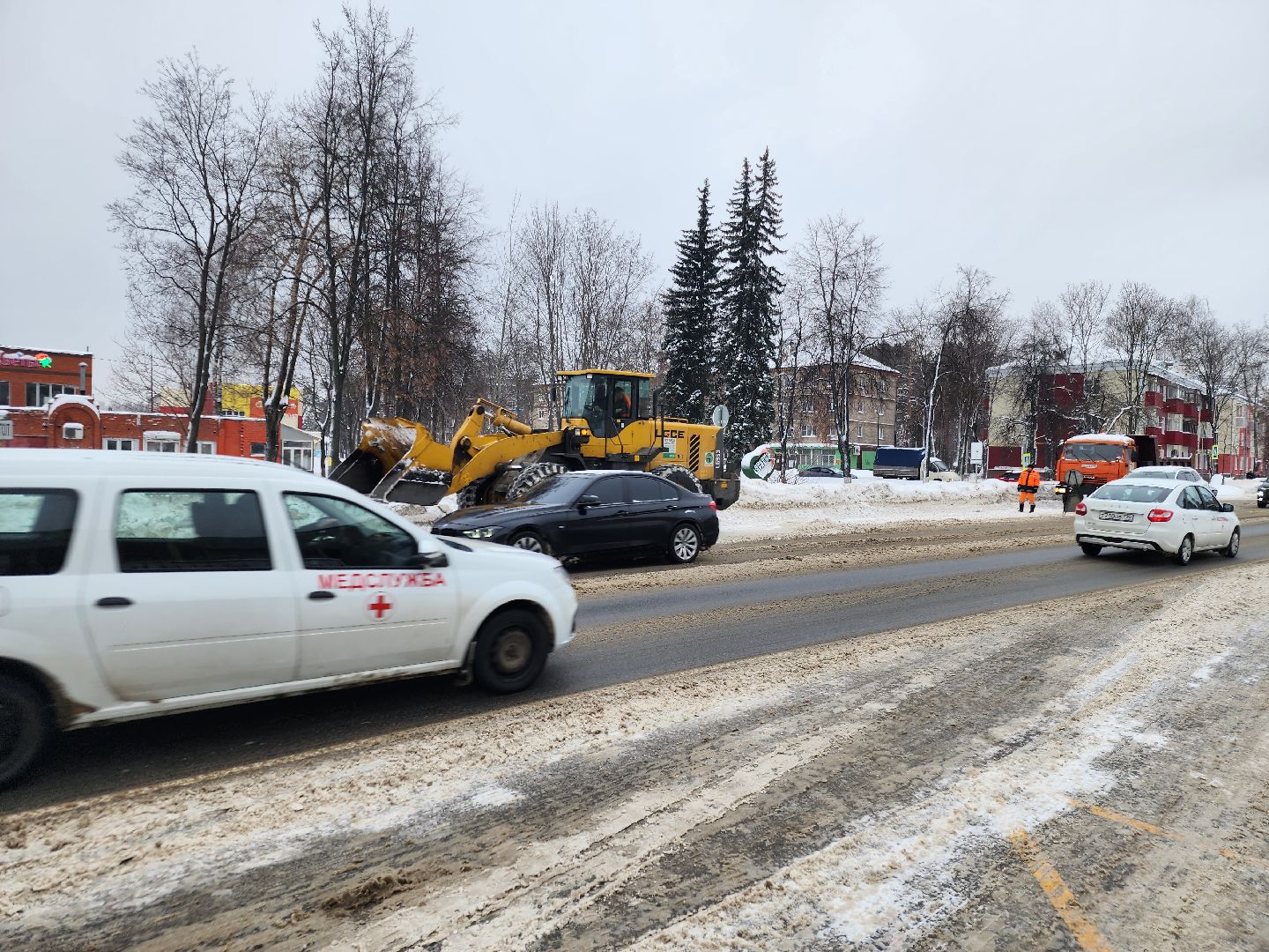 уборка снега, орехово зуево,