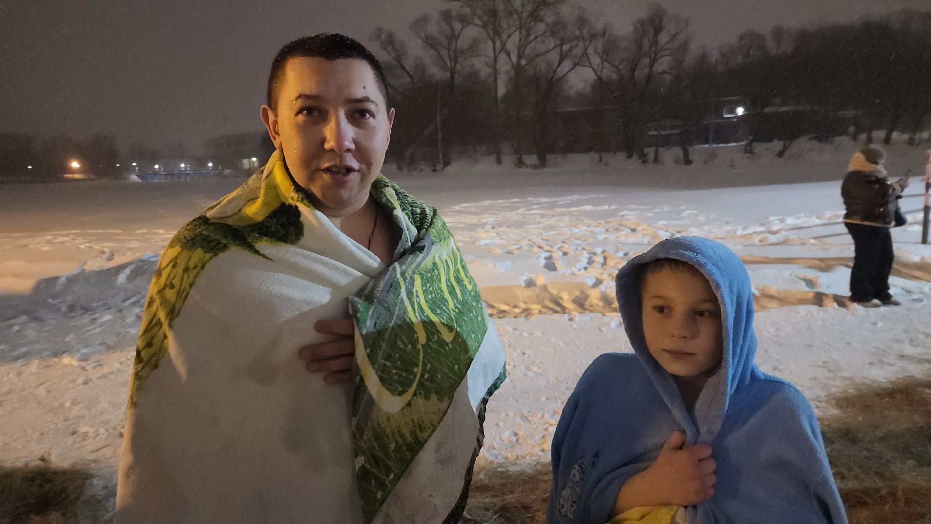 долгопрудный, крещение, купели, арка, ледяные фигуры,