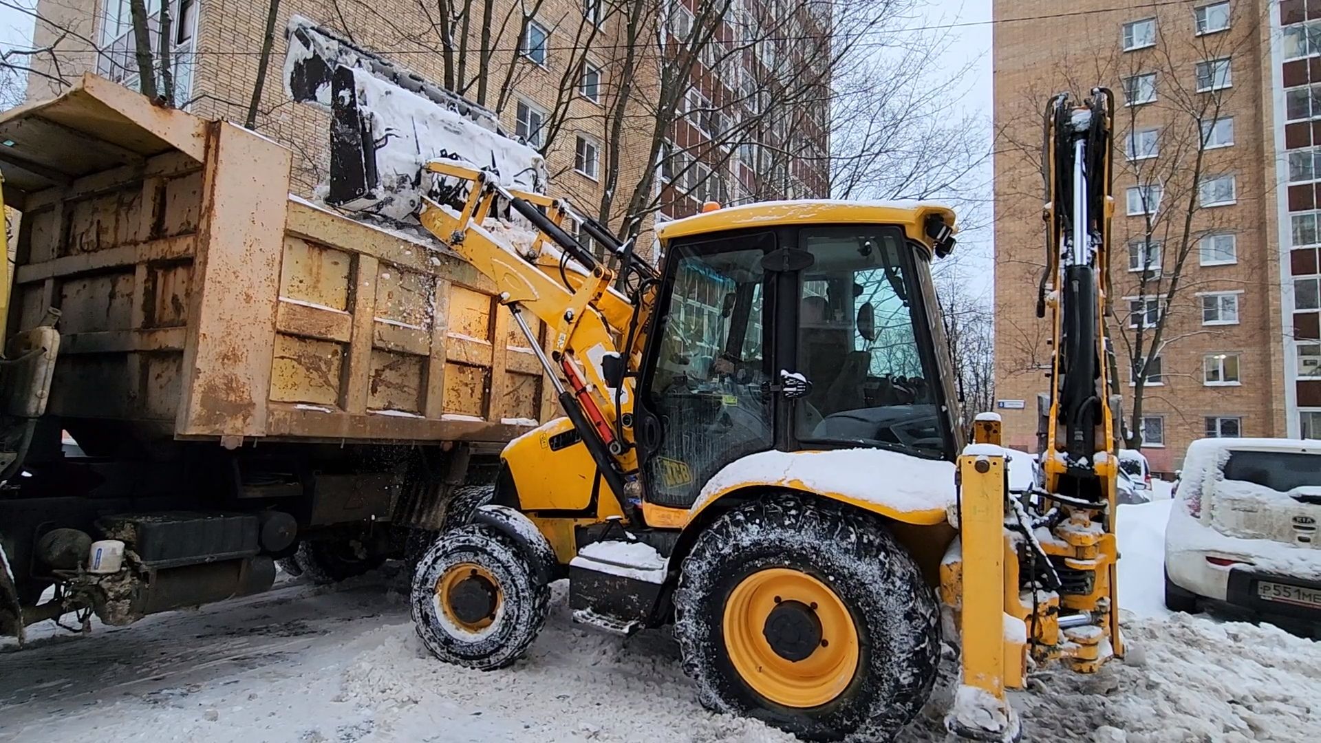 Одинцово, снег, снегопад, уборка, уборка дворов, очистка дорог, метель, густ,