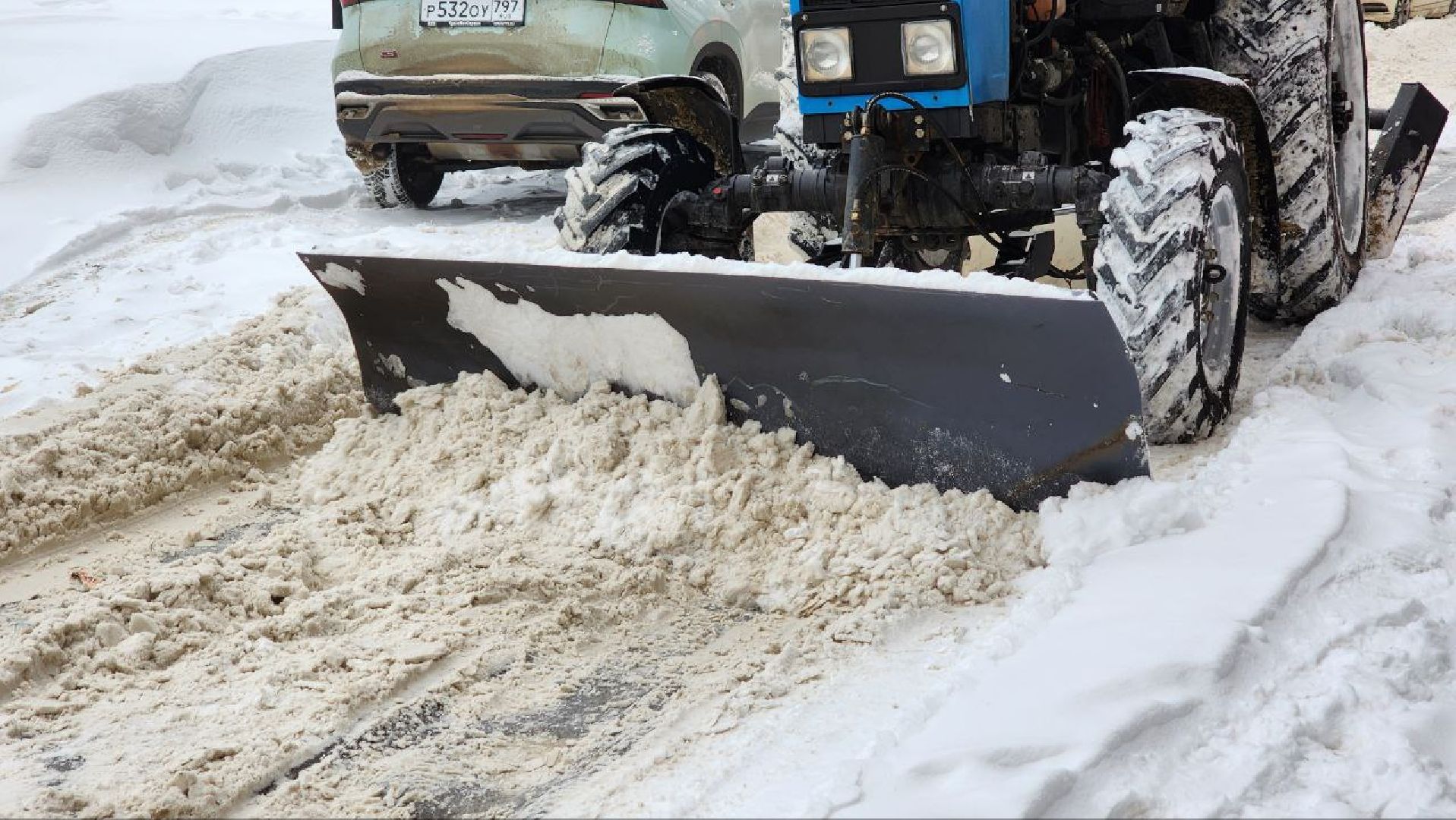 Солнечногорск, Уборка снега, Советская площадь, МБУ, Дворники,