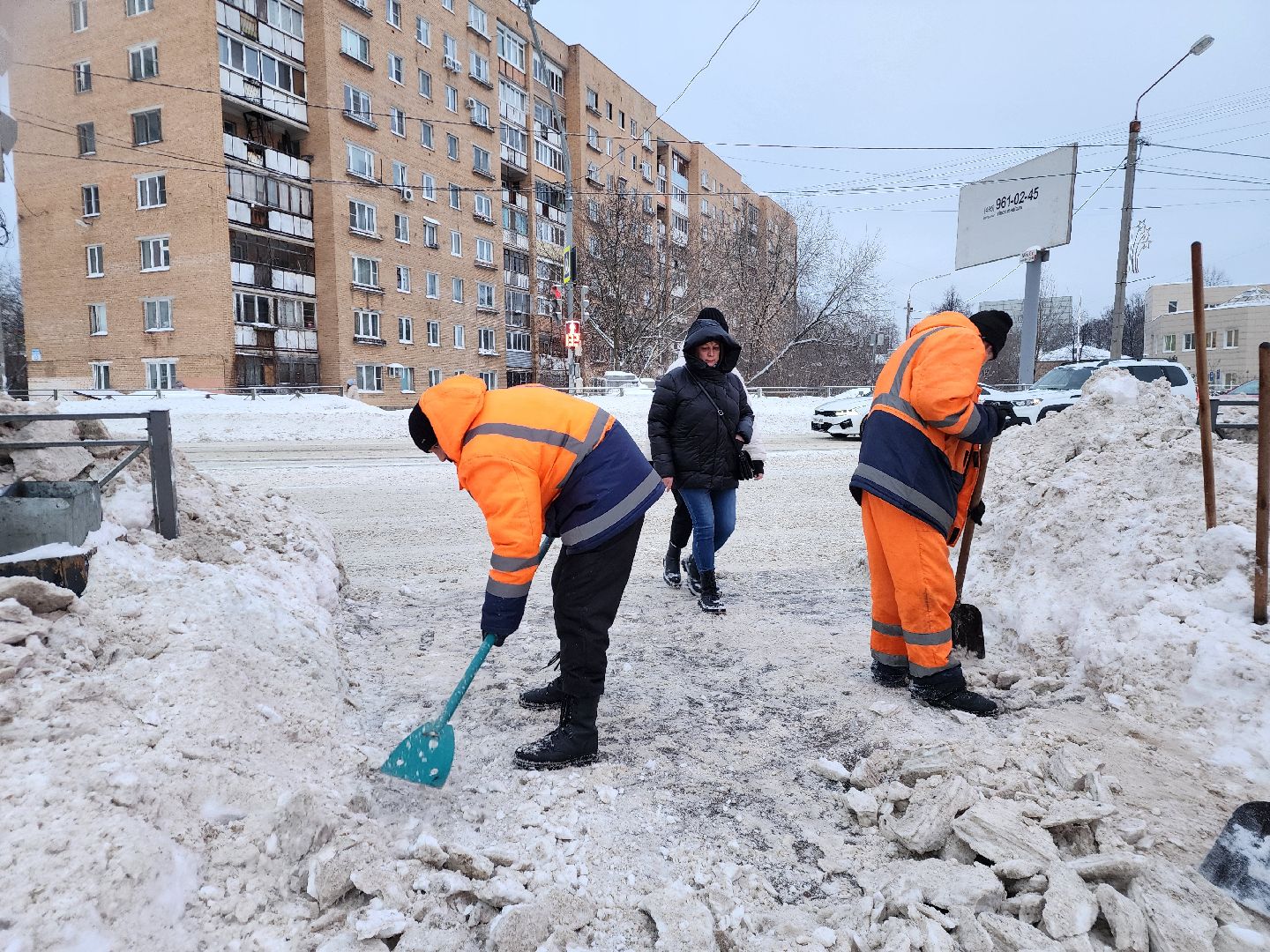 жкх, снегоуборочная техника, снегопад, фрязино, коммунальные службы,