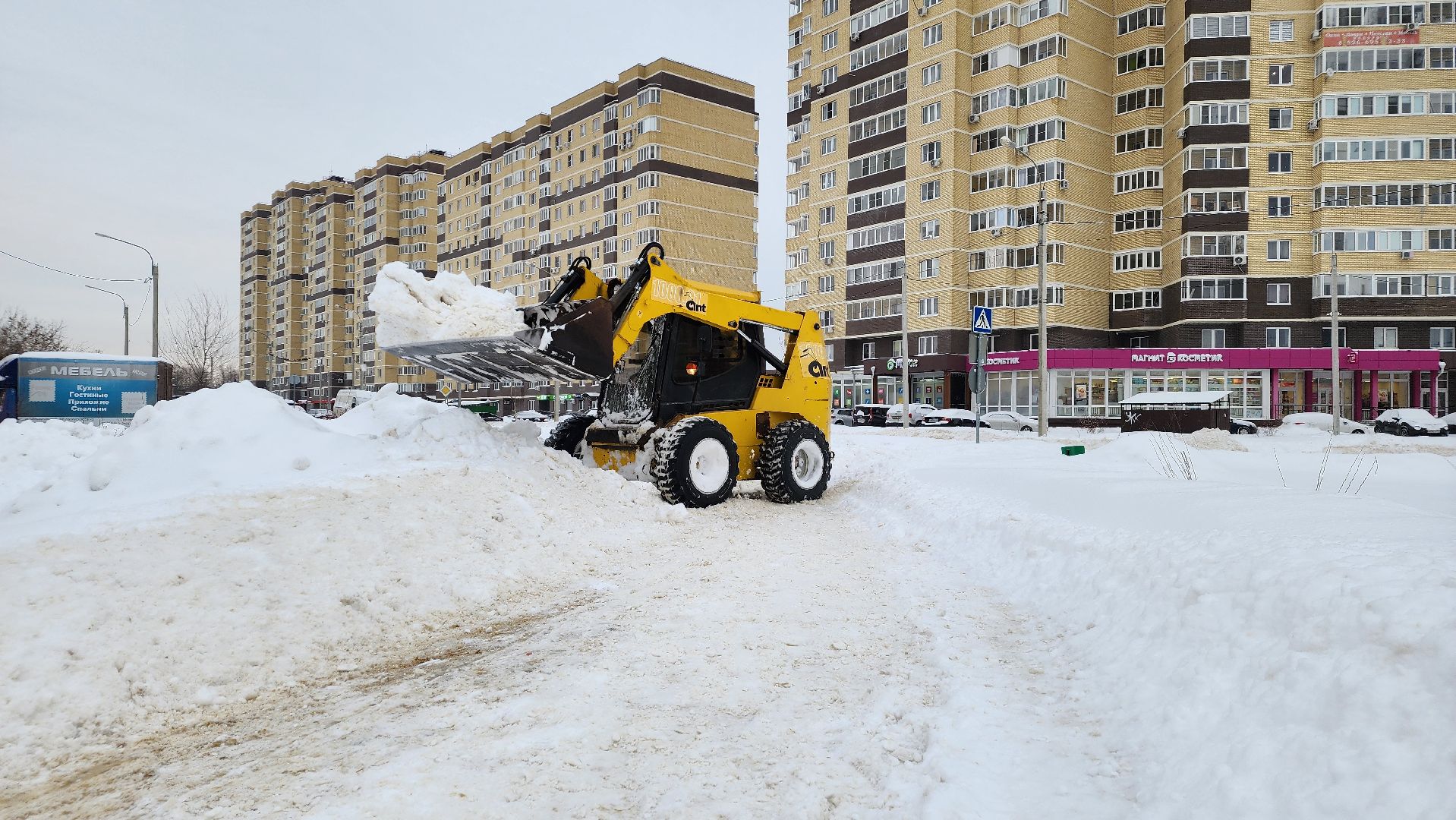 жкх, коммунальщики, метель, снегопад, Лосино-Петровский,