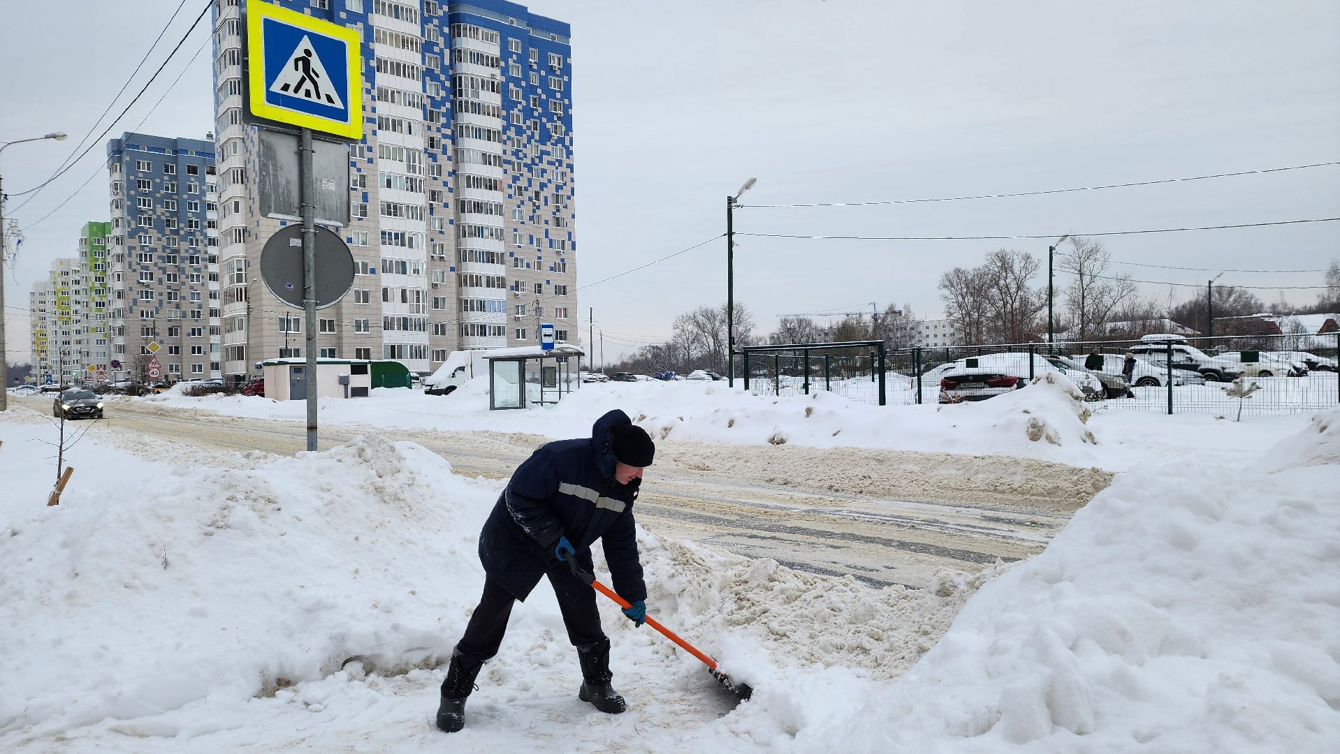 жкх, коммунальщики, метель, снегопад, Лосино-Петровский,
