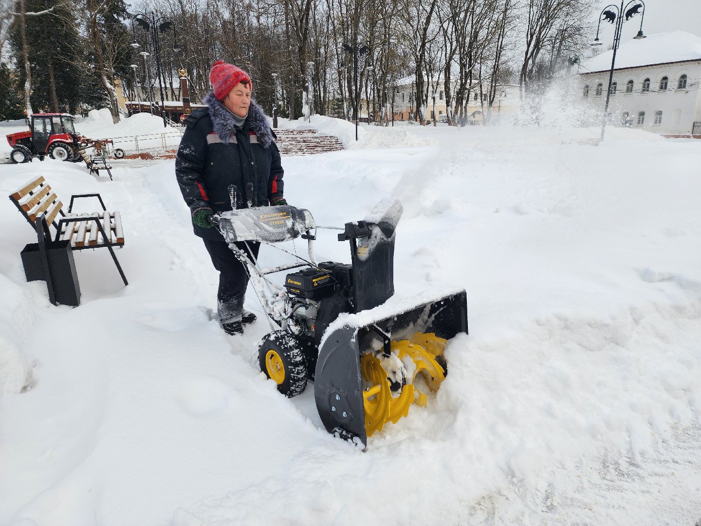 снегопад, уборка снега,коммунальная техника, коммунальщики, руза, рузский городской округ, московская область, благоустройство,