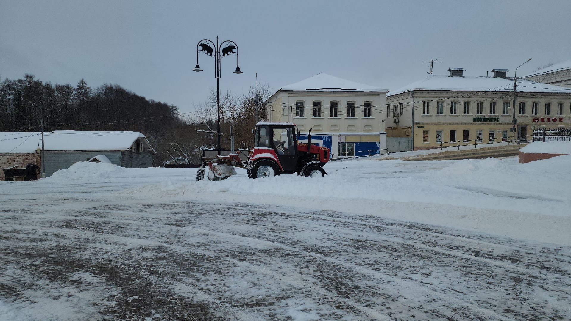 снегопад, уборка снега,коммунальная техника, коммунальщики, руза, рузский городской округ, московская область, благоустройство,