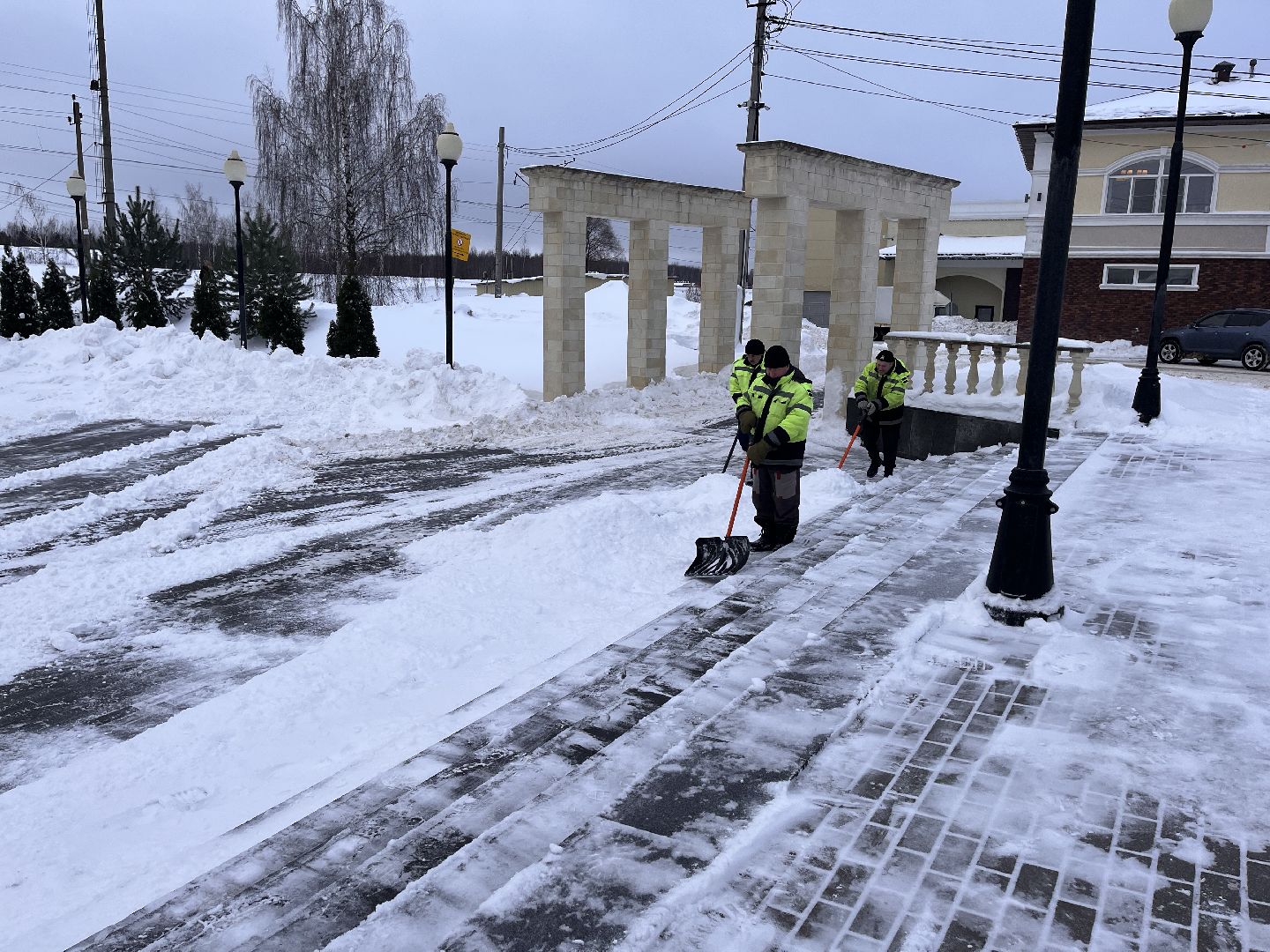 Шаховская, комунальная техника, снег, снегопад, уборка дорог,
