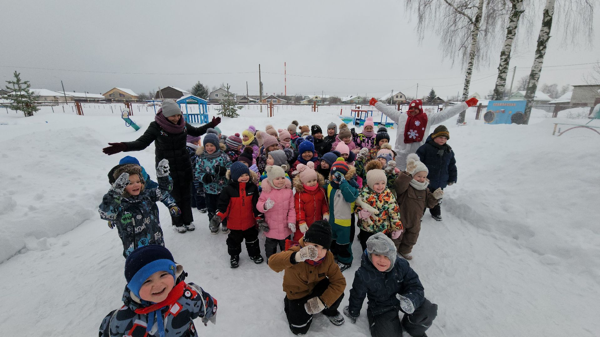 шатура, левошево, день снега, игры на свежем воздухе, детский сад, городской округ культура, городской округ люди,