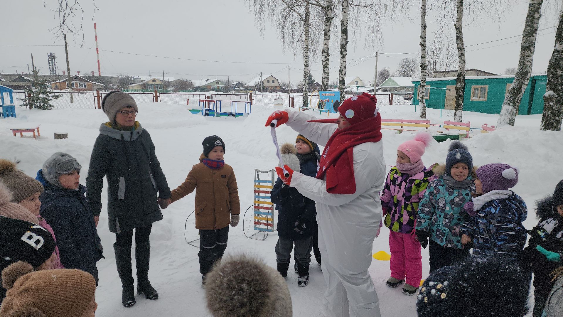 шатура, левошево, день снега, игры на свежем воздухе, детский сад, городской округ культура, городской округ люди,