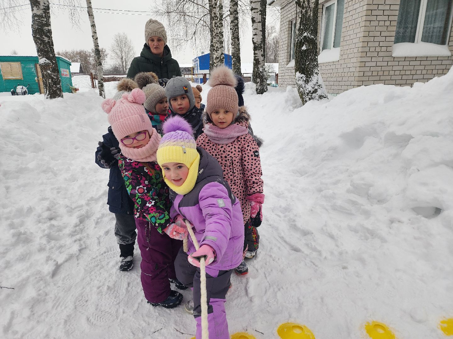 шатура, левошево, день снега, игры на свежем воздухе, детский сад, городской округ культура, городской округ люди,
