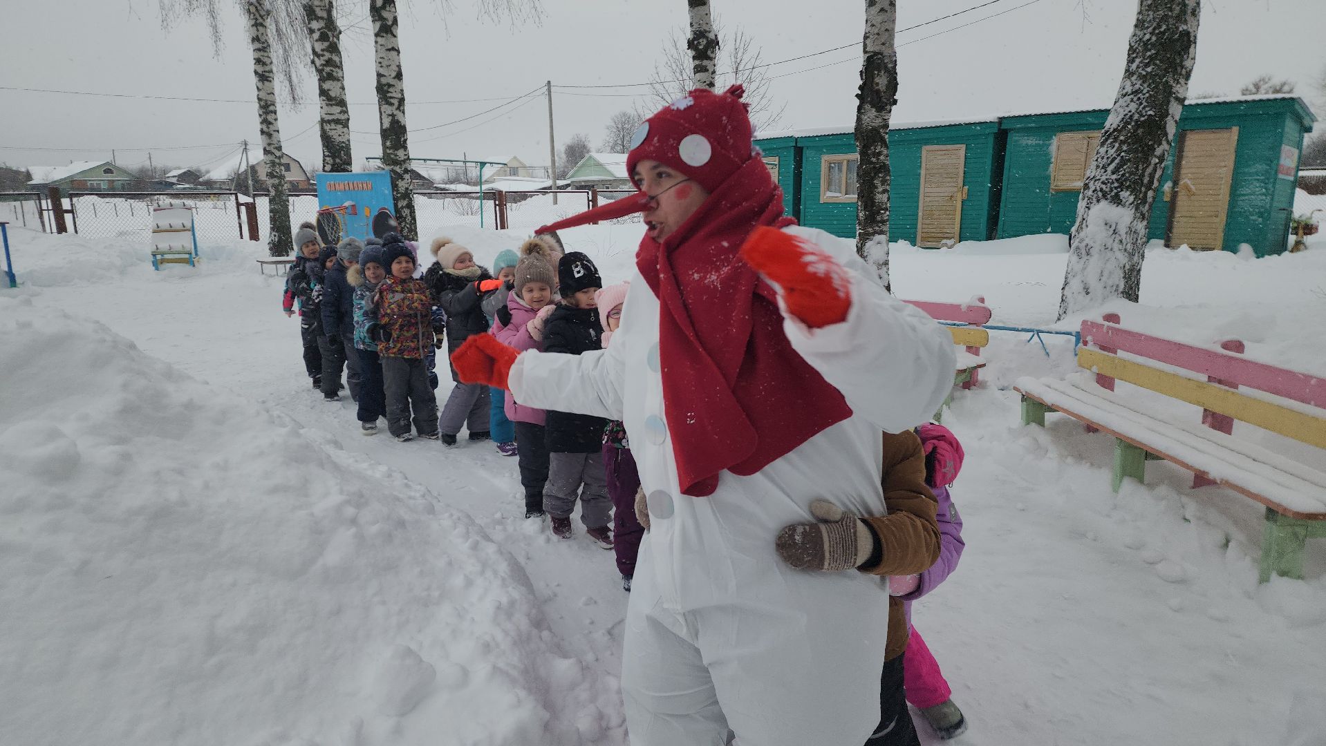 шатура, левошево, день снега, игры на свежем воздухе, детский сад, городской округ культура, городской округ люди,