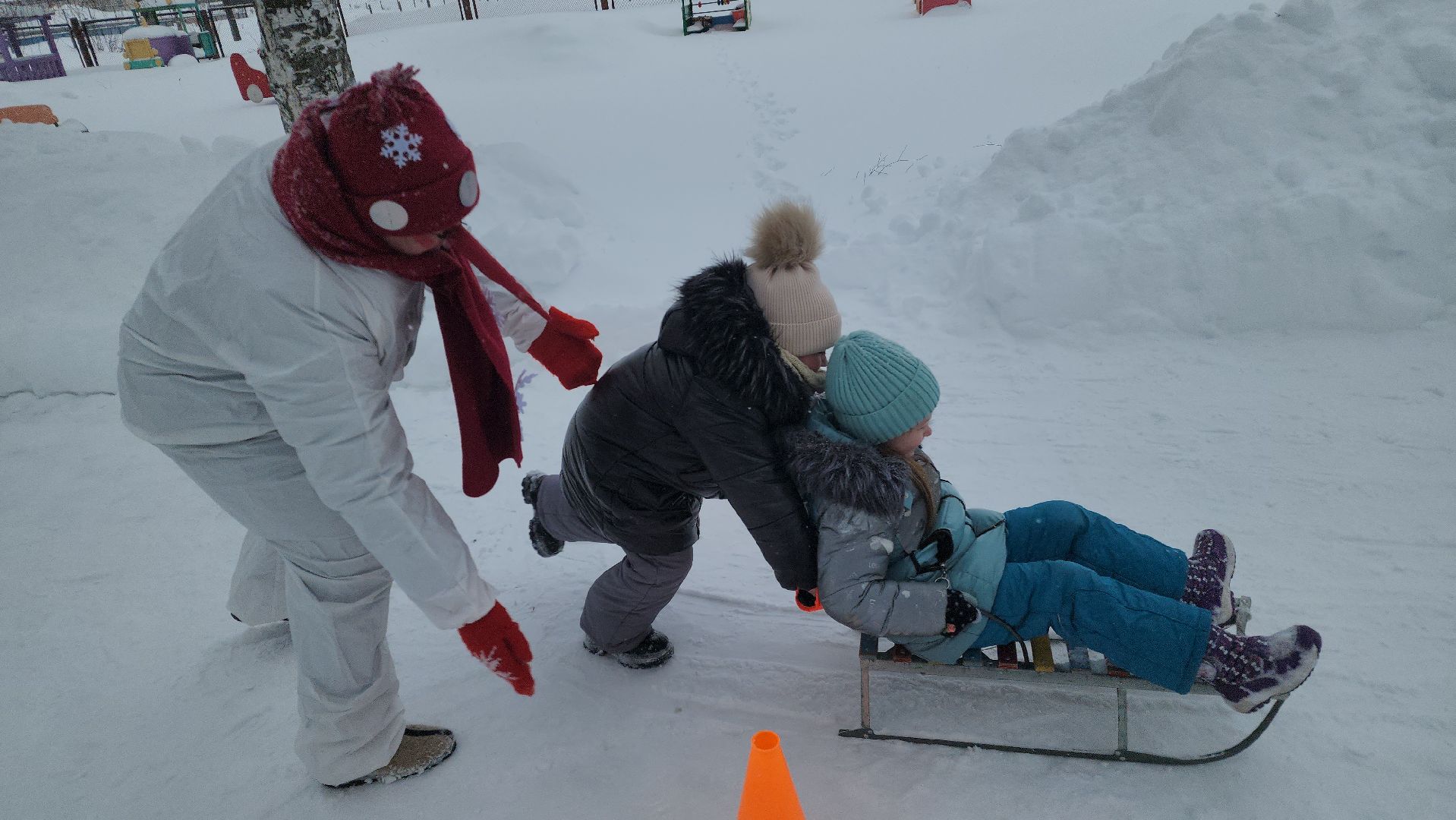 шатура, левошево, день снега, игры на свежем воздухе, детский сад, городской округ культура, городской округ люди,