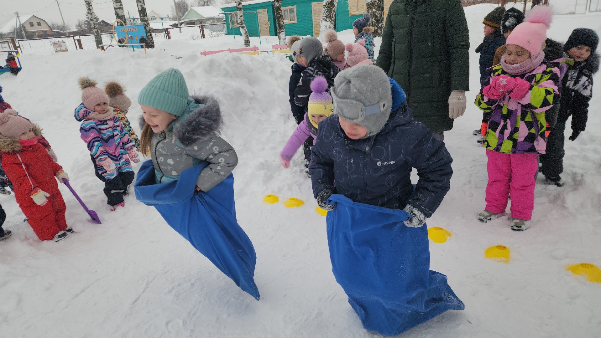 шатура, левошево, день снега, игры на свежем воздухе, детский сад, городской округ культура, городской округ люди,