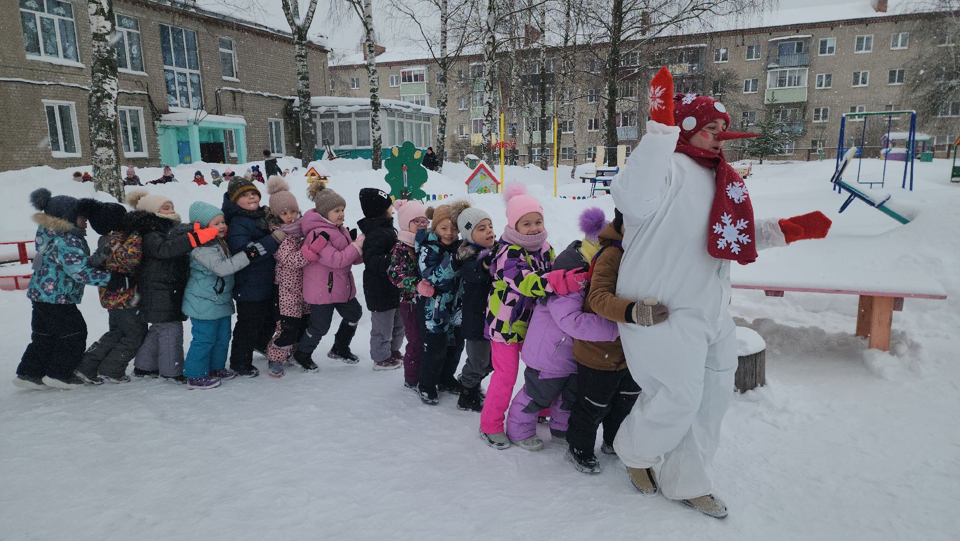 шатура, левошево, день снега, игры на свежем воздухе, детский сад, городской округ культура, городской округ люди,
