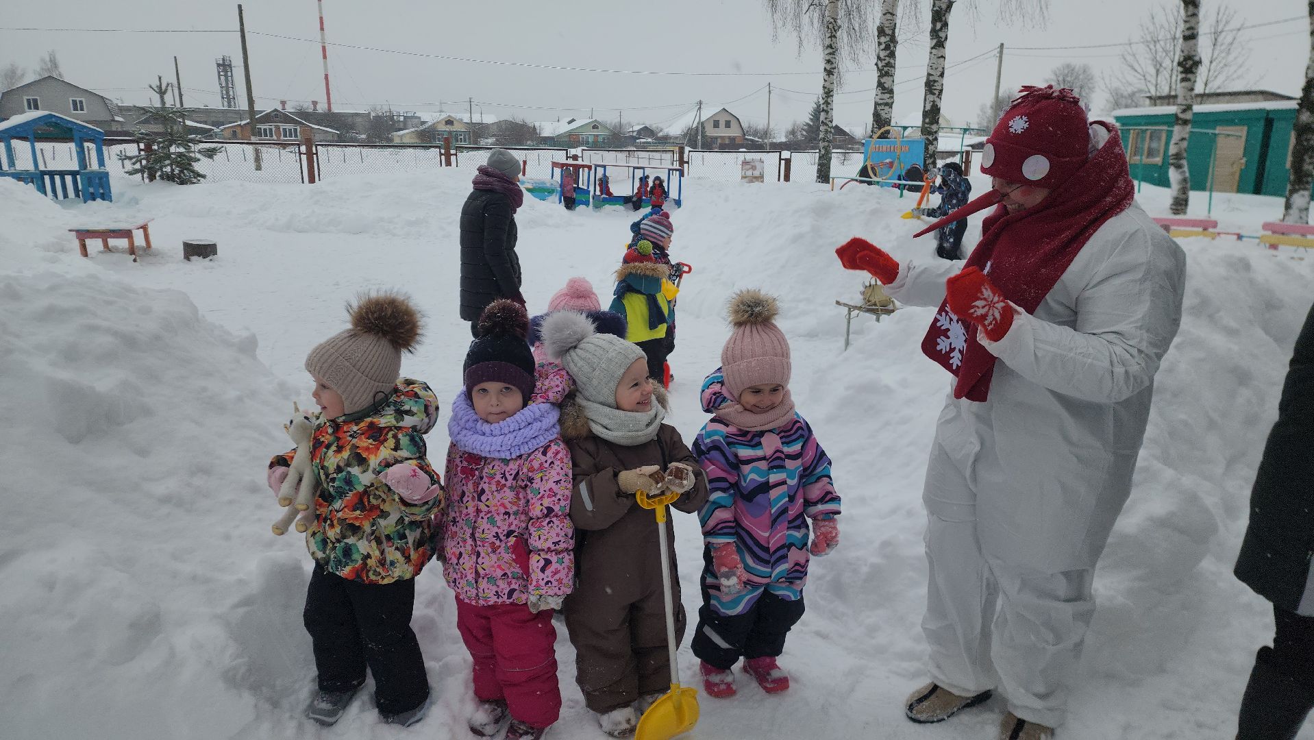 шатура, левошево, день снега, игры на свежем воздухе, детский сад, городской округ культура, городской округ люди,