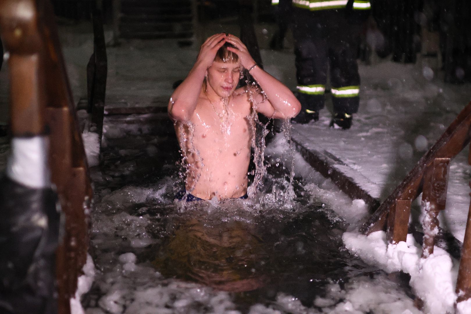 Крещение, Рошаль, Озеро Юбилейное, купель,