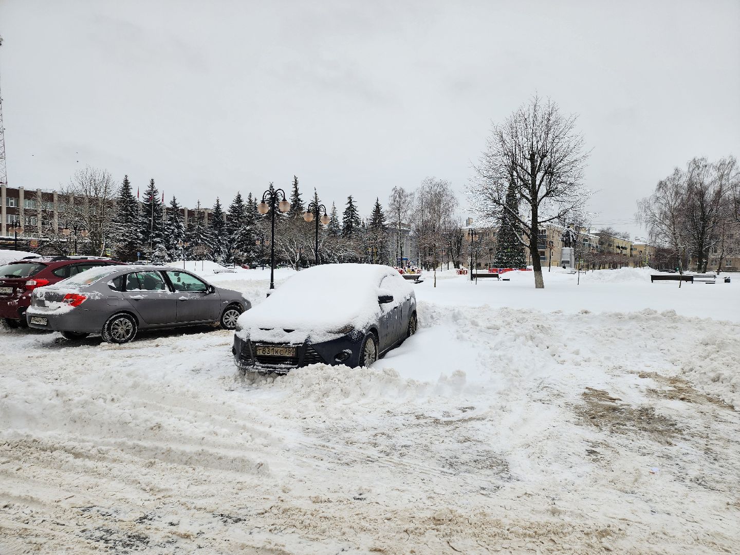 серпухов, Подмосковье, убирают снег, Комбинат Благоустройства,