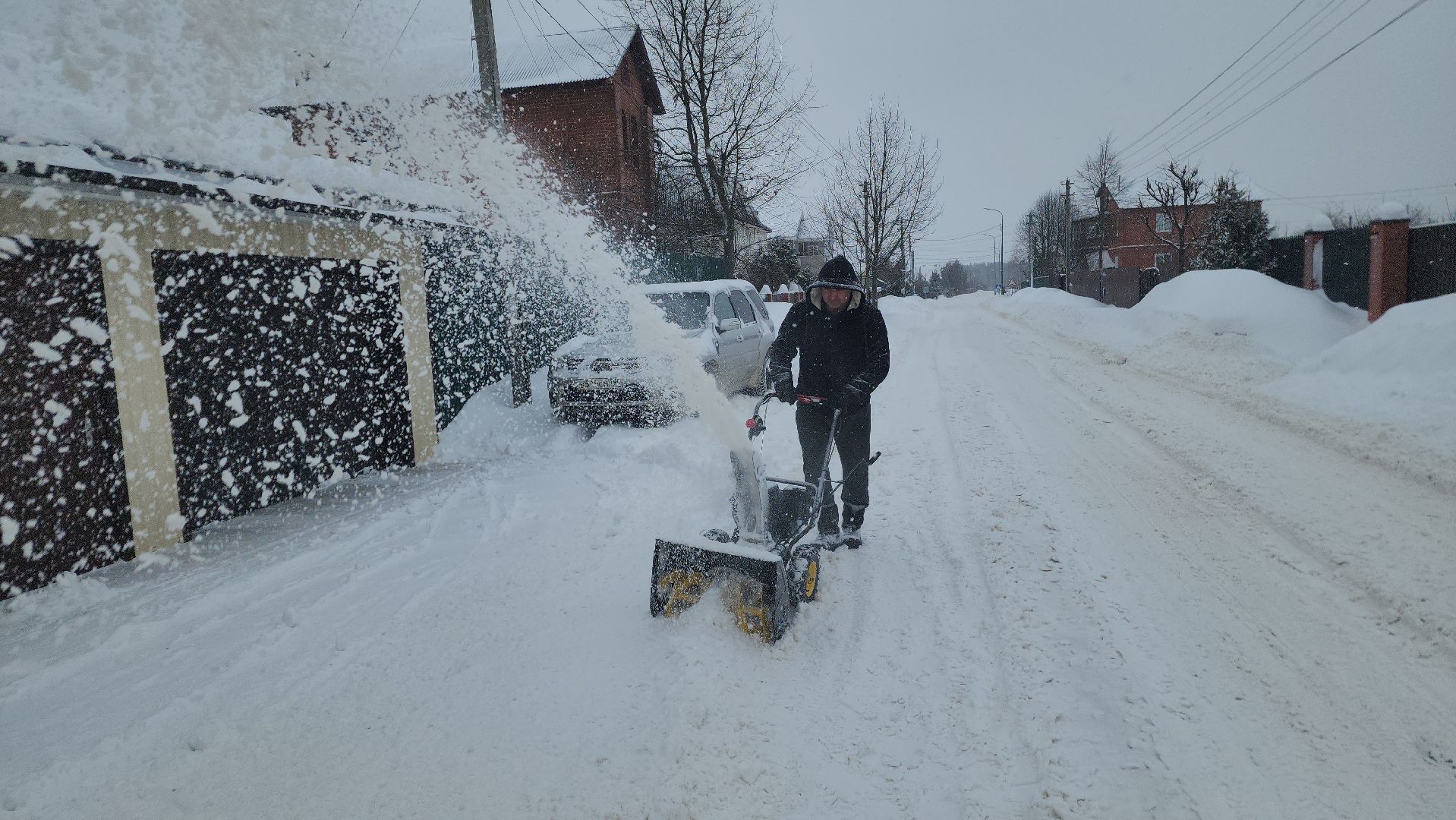 шатура, снегопад, снежный Армагеддон, замело, уборка снега,