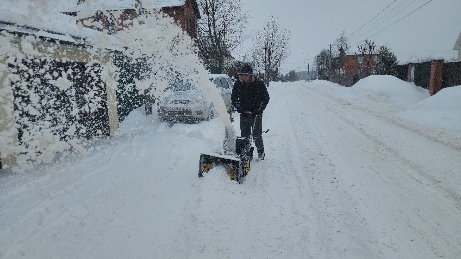 шатура, снегопад, снежный Армагеддон, замело, уборка снега,