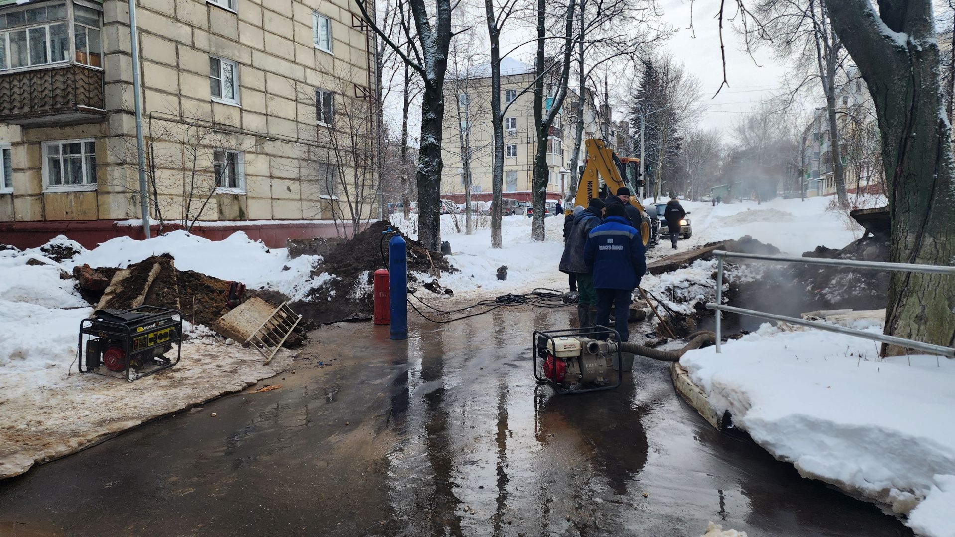 кашира, жкх, отопление, авария на теплосетях, горячая вода, ЧП,