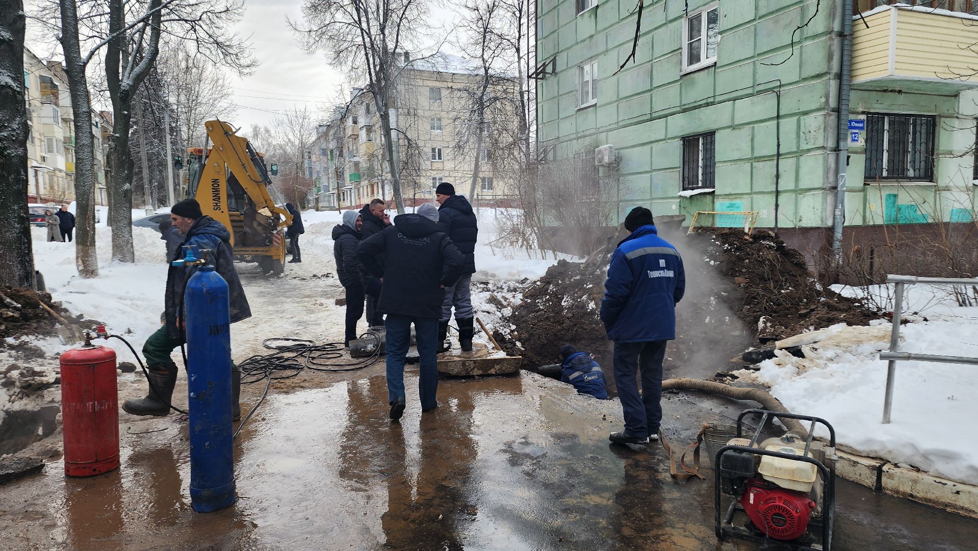 кашира, жкх, отопление, авария на теплосетях, горячая вода, ЧП,