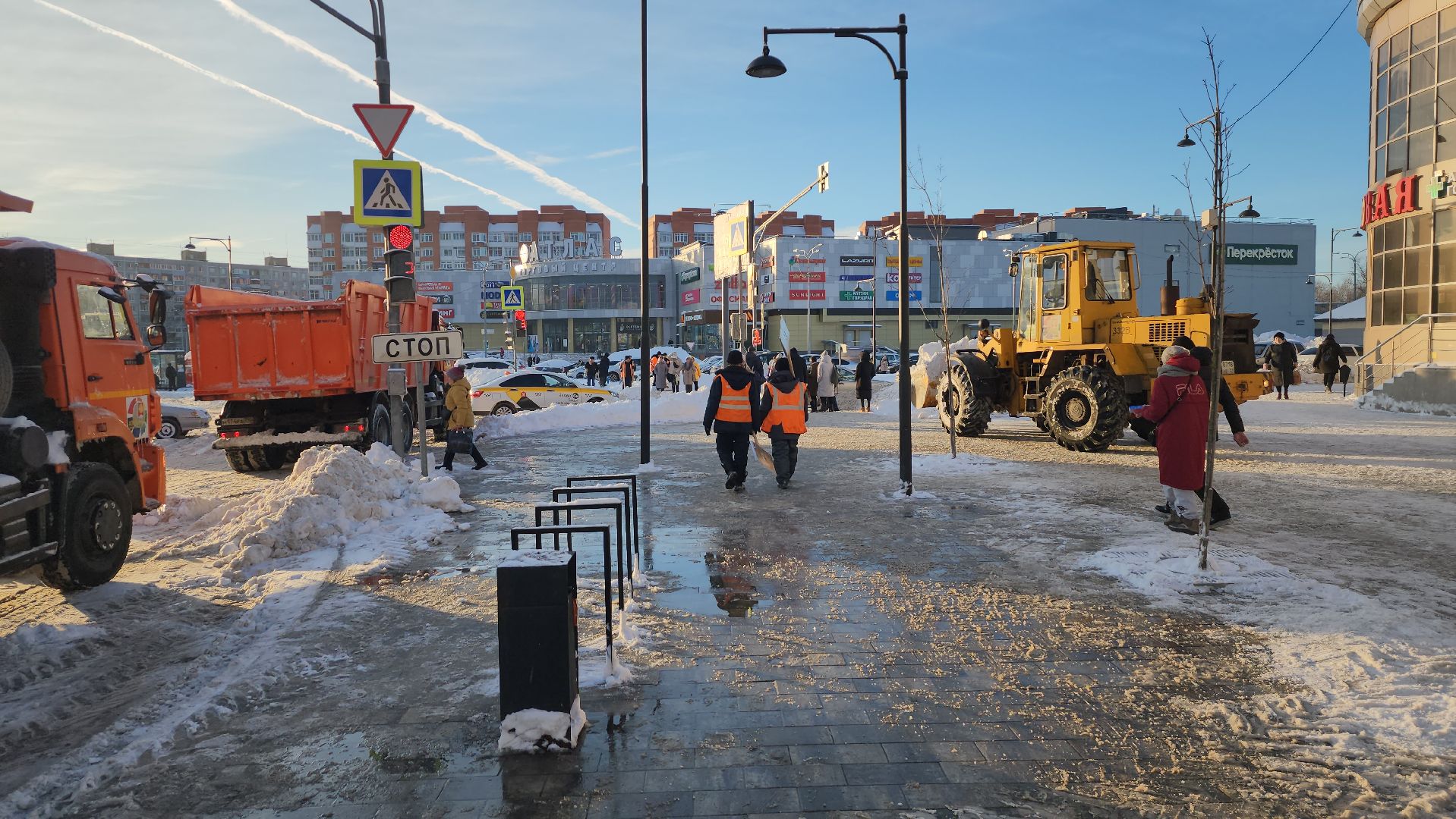 снегопад, серпухов, комбинат благоустройства, вокзал, жкх,
