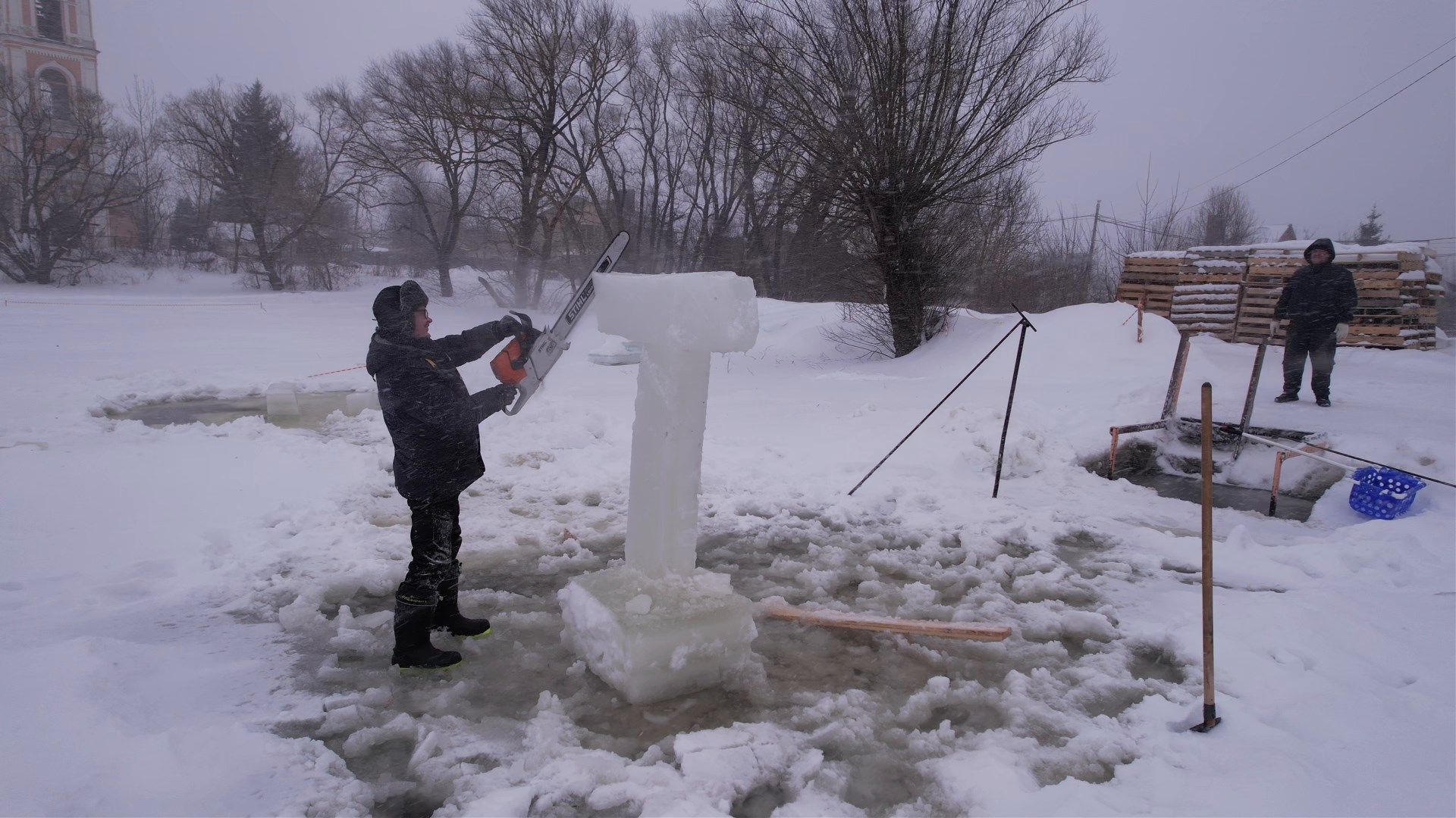 домодедово, крещение, праздник,видео с коптера,
