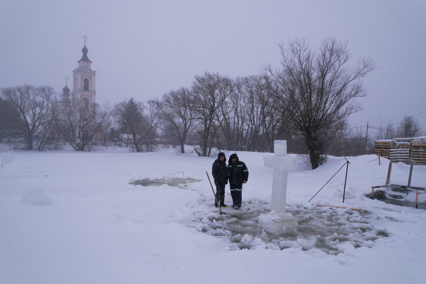 домодедово, крещение, праздник,видео с коптера,