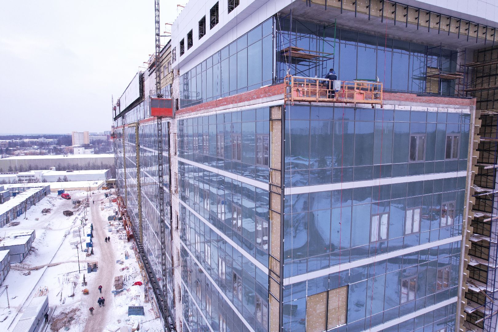 красногорск, строительство, больница, дети,видео с коптера,