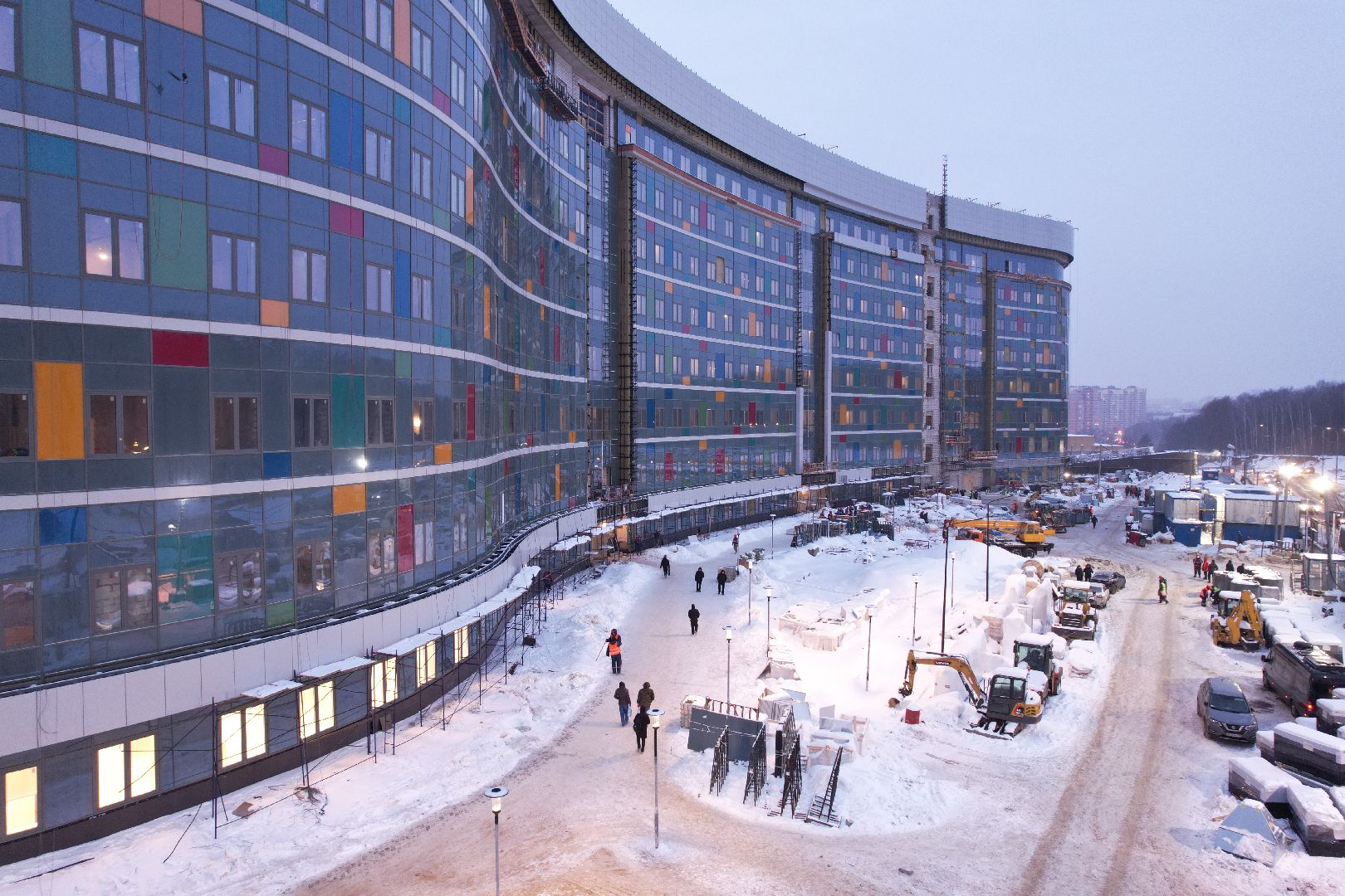 красногорск, строительство, больница, дети,видео с коптера,